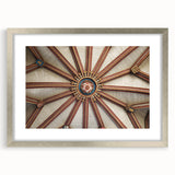 Textured abstract art print of a Canterbury, New Zealand landscape in muted earth tones on a silver-framed canvas.