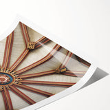 Extra large wall art featuring line art flowers in muted earth tones on a rolled canvas, ideal for large living room decor.