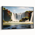 Black and white landscape art painting of an Argentine scenery on framed canvas, ideal for bedroom wall decor.