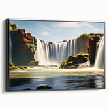 Black and white landscape art painting of an Argentine scenery on framed canvas, ideal for bedroom wall decor.
