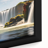 Black wall art featuring a textured, colorful Argentine scenery on extra-large framed canvas, ideal for living room decor.
