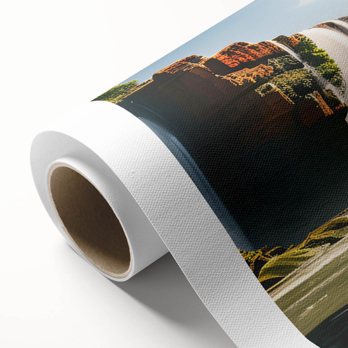Art deco poster depicting the vibrant scenery of Argentina on rolled canvas, ideal for nursery wall art.
