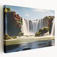 Large canvas print of a scenic Argentine landscape in muted earth tones, suitable for kitchen wall art.