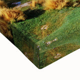 Large art of a black and white Bolivian landscape on stretched canvas, featuring stark contrasts.