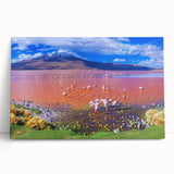 Black and white photo of Bolivian landscape on stretched canvas, ideal for kitchen wall art or bedroom ambiance.