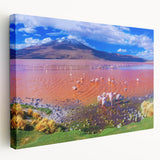 Large canvas print of a Bolivian landscape in earthy tones, ideal for kitchen wall art.