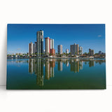 Black and white stretched canvas depicting the Brazilian landscape, ideal for kitchen wall art or bedroom ambiance.