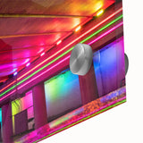 Large abstract wall art depicting Alabama scenery in muted earth tones on acrylic glass, suitable for dining room ambiance.