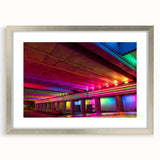 Textured abstract art print of a serene Alabama landscape in muted earth tones on a framed silver mat.