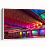 Vintage poster art of Alabama scenery on a framed canvas, featuring vibrant colors, ideal for living room decor.