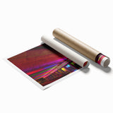 Extra large rolled print of Alabama scenery with vibrant floral elements, ideal for classy bathroom wall art.