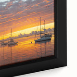 Extra large black wall art of a Connecticut scenery on textured canvas, featuring vibrant colors.