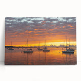 Black and white stretched canvas depicting a serene Connecticut landscape, ideal for kitchen wall art or bedroom ambiance.