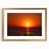 Extra large abstract art print featuring textured scenery of Daytona, in muted earth tones on a gold-framed canvas.