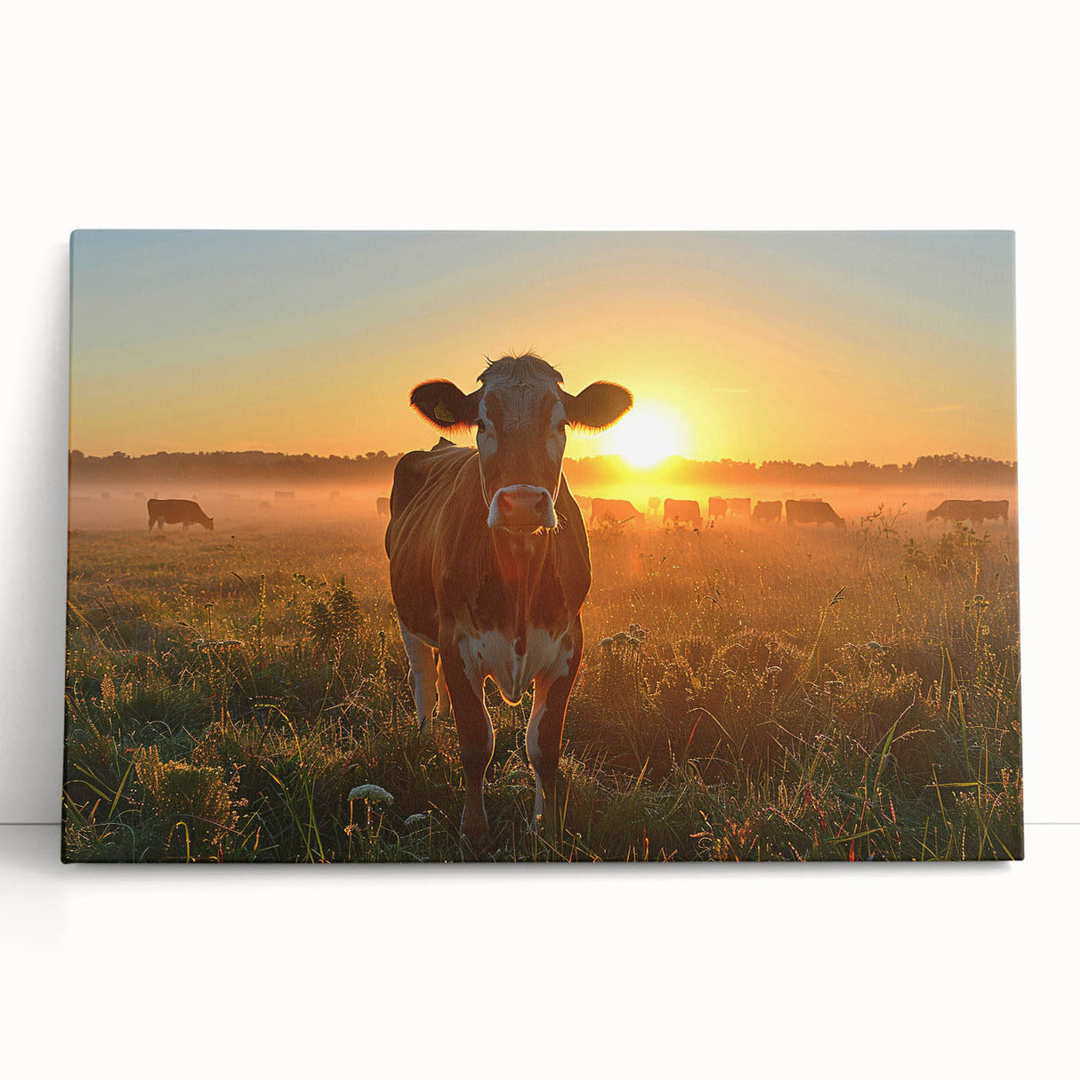 Black and white image of Kentucky scenery on large stretched canvas, ideal for kitchen wall art or bedroom ambiance.