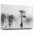 Acrylic print of a Louisiana landscape in muted earth tones, ideal for dining room decor.