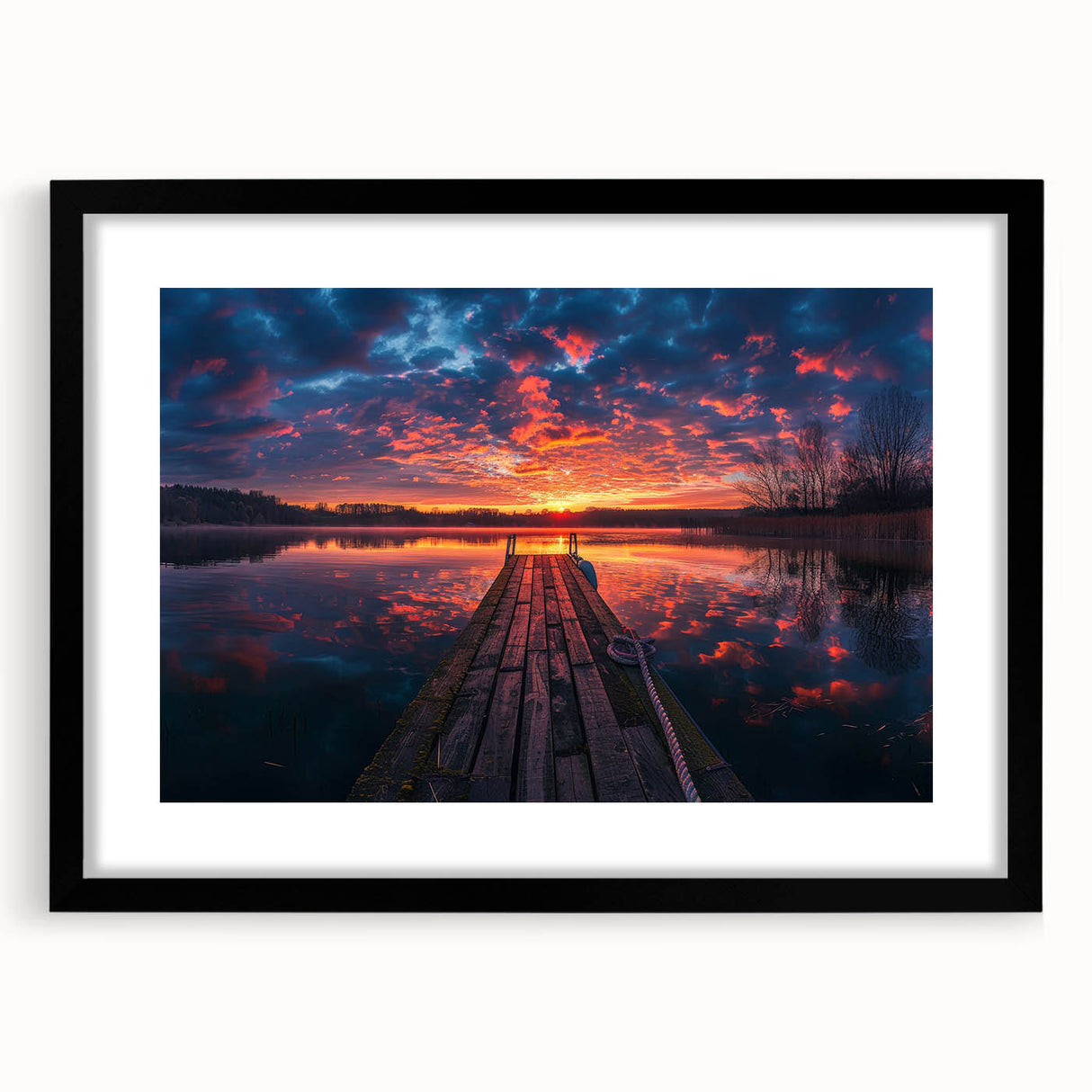 Abstract art print of Charlotte skyline in vibrant colors on a textured, extra large framed canvas.