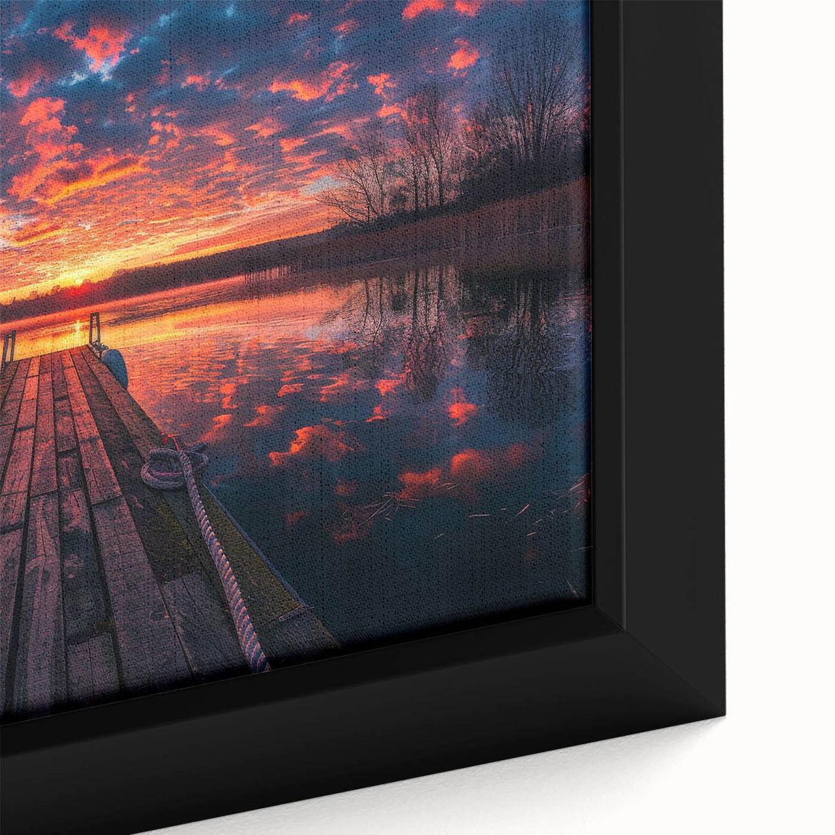 Textured black wall art featuring a colorful Charlotte skyline, printed on extra large framed canvas.
