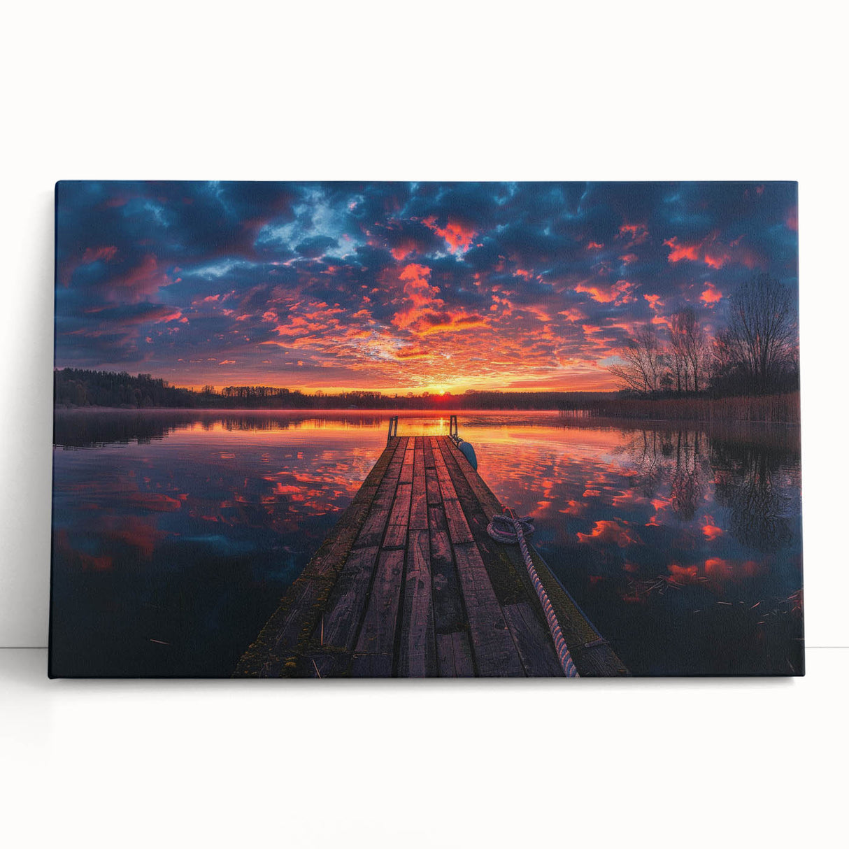 Black and white stretched canvas of Charlotte skyline, ideal for kitchen wall art or bedroom ambiance.