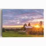 Black and white landscape of Vermont on large stretched canvas, ideal for kitchen wall art.