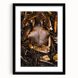 Extra large framed abstract art print featuring textured autumnal hues, ideal for living room decor.