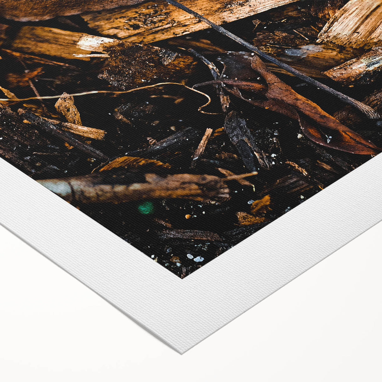 Art deco poster featuring an autumnal scene with warm orange and brown hues, ideal for dining room wall art.