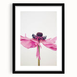 Extra large abstract art print featuring colorful, textured brush strokes on a black framed canvas.