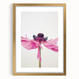 Extra large abstract art print featuring textured spring motifs in pastel shades, framed in gold.