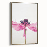 Framed canvas featuring a vintage-style landscape painting with spring theme in muted greens and golds.