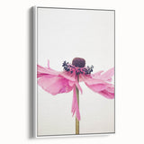 Vintage poster art depicting spring season with colorful floral elements on extra large framed canvas.