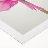 Art deco poster featuring a spring-inspired design in pale green and pink shades, printed on rolled canvas.