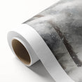 Art deco poster depicting a winter scene with muted blue and white tones on rolled canvas, ideal for nursery wall art.