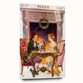 1913 Holiday Vogue Cover Art - Vintage Festive Couple Wall Print