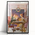 1913 Holiday Vogue Cover Art - Vintage Festive Couple Wall Print