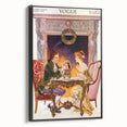 1913 Holiday Vogue Cover Art - Vintage Festive Couple Wall Print