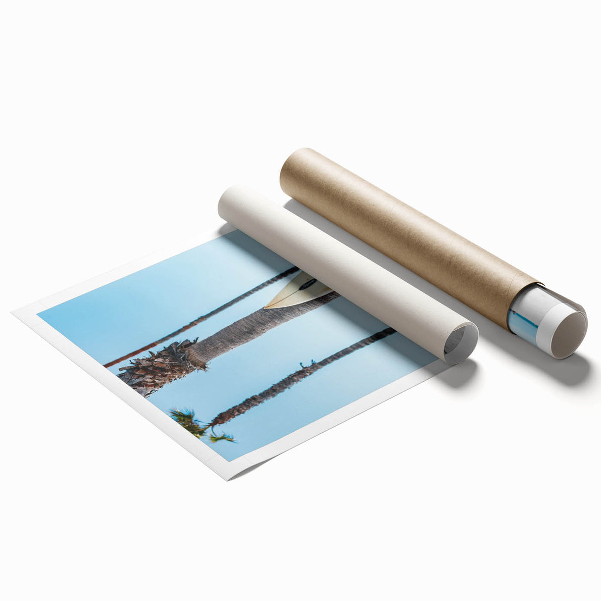 Extra large rolled canvas print featuring a floral design in pastel shades.