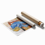 Extra large rolled canvas print featuring vibrant floral art in impressionist style.