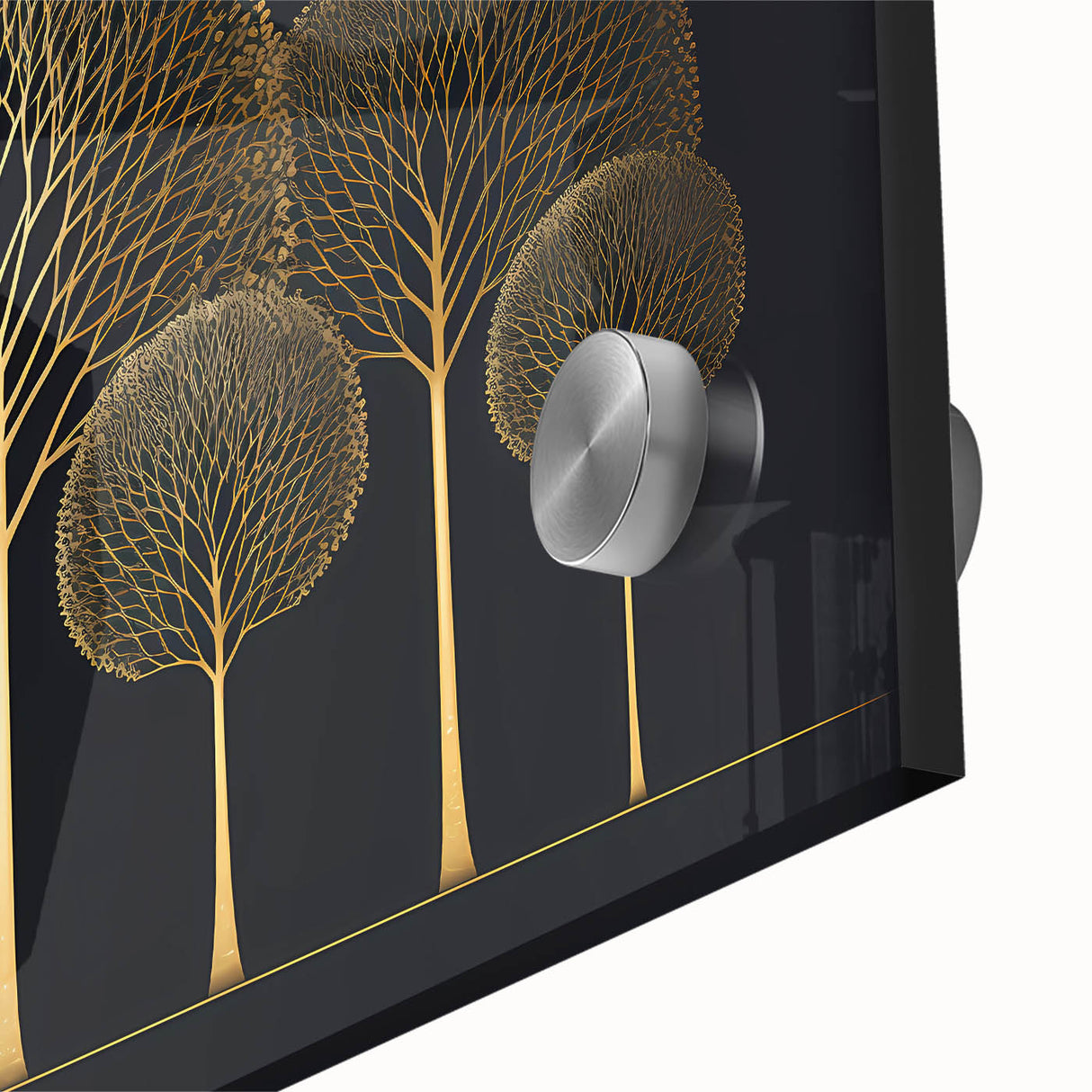 Luxury Gold Tree Wall Art - Modern Abstract Canvas for Living Room