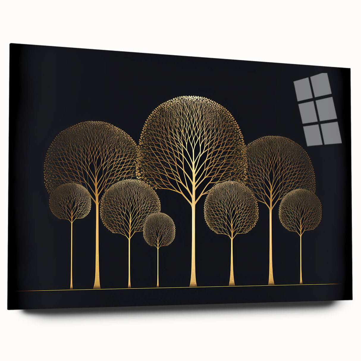 Luxury Gold Tree Wall Art - Modern Abstract Canvas for Living Room