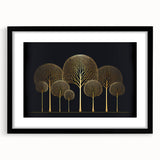 Luxury Gold Tree Wall Art - Modern Abstract Canvas for Living Room