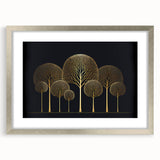 Luxury Gold Tree Wall Art - Modern Abstract Canvas for Living Room