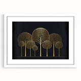 Luxury Gold Tree Wall Art - Modern Abstract Canvas for Living Room