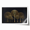 Luxury Gold Tree Wall Art - Modern Abstract Canvas for Living Room