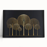 Luxury Gold Tree Wall Art - Modern Abstract Canvas for Living Room