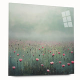 Abstract floral acrylic wall art design displayed in a side view, showcasing vibrant colors and intricate patterns, perfect for modern home decor.