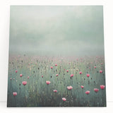 Abstract floral canvas art with vibrant colors, featuring a modern design that leans against a neutral wall, enhancing contemporary home decor.