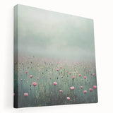 Abstract floral stretched canvas artwork showcasing vibrant colors and intricate designs, viewed from the side. Ideal for modern home decor, this piece adds a touch of elegance to any room. Perfect for art enthusiasts seeking unique wall accents.