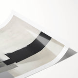 Abstract minimalist wall art print featuring soft pastel colors and geometric shapes, rolled and packaged securely in a cardboard tube for easy display. Perfect for modern home decor and artistic interiors.