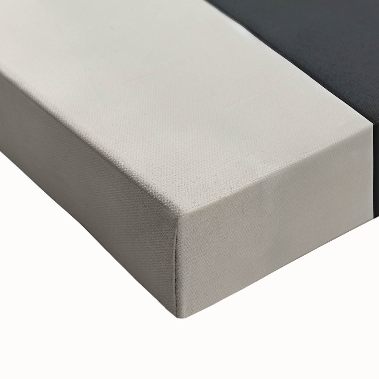 Abstract minimalist wall art on stretched canvas, showcasing soft neutral tones and geometric shapes, ideal for modern home decor and artistic expression.