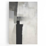 Abstract minimalist wall art on stretched canvas, showcasing soft pastel colors and geometric shapes, ideal for modern home decor. Perfect for living room or office aesthetics.